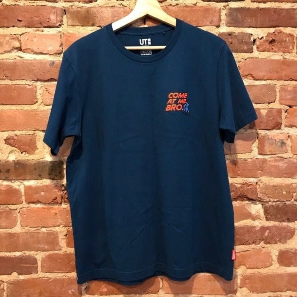 Uniqlo x Marvel Come At Me Brock Spiderman Tee Size Medium Venom
